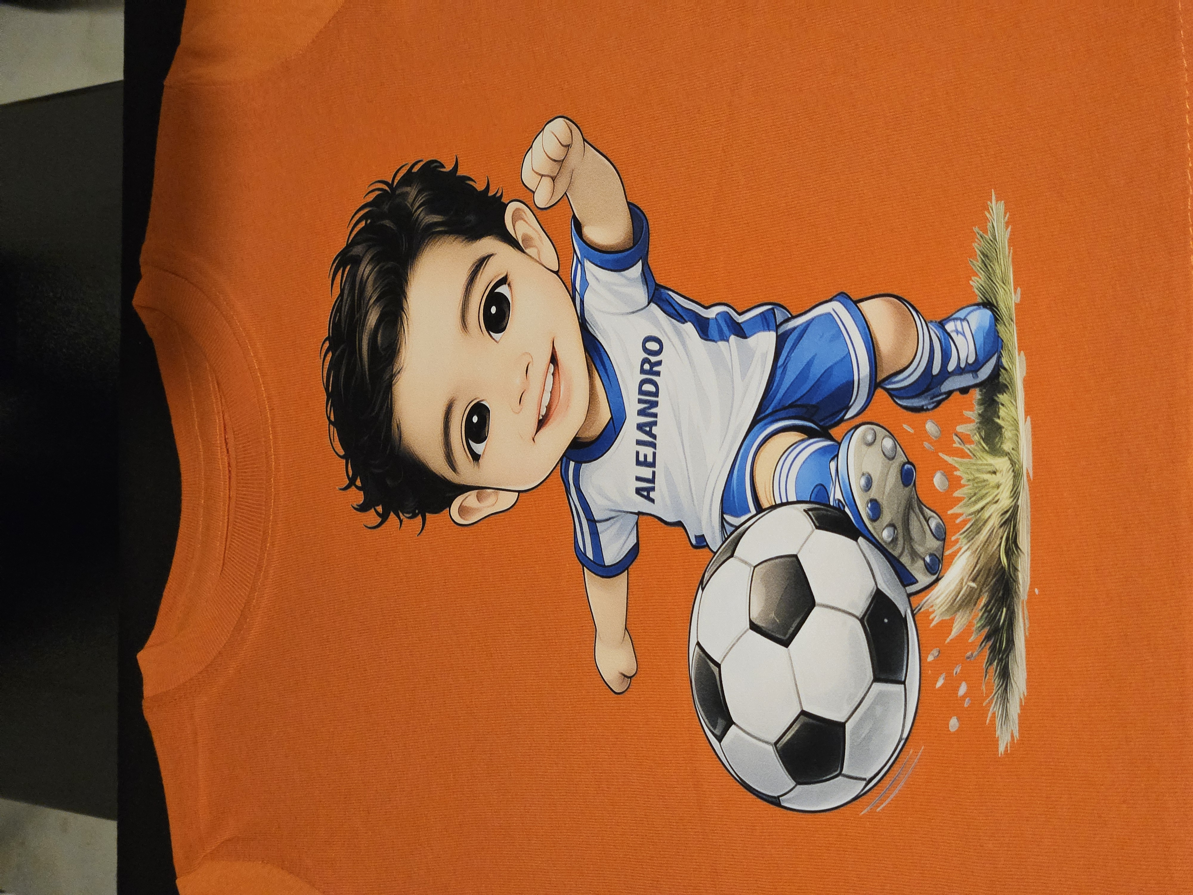 Personalized Alejandro soccer player toddler tee