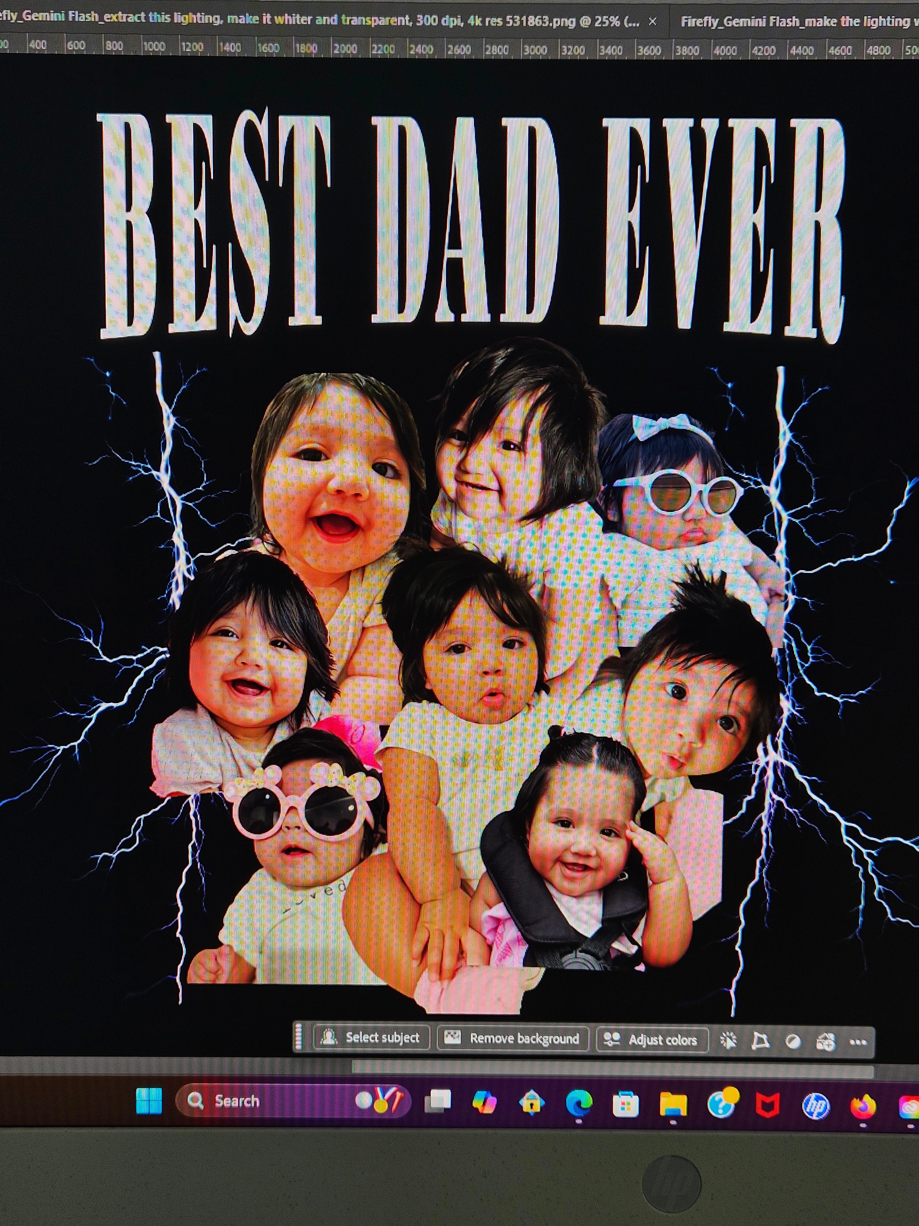 Custom Best Dad Ever photo collage design