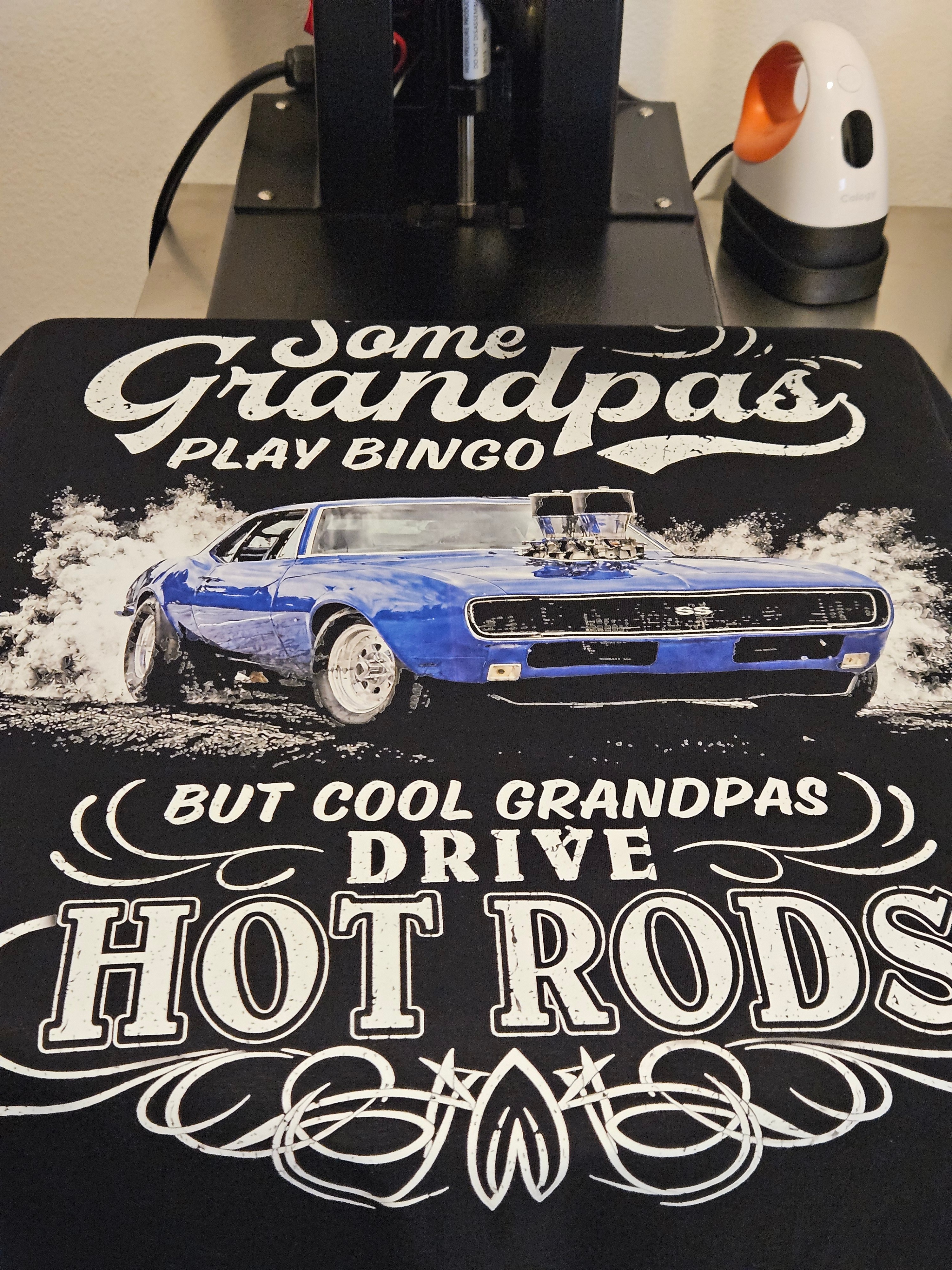 Custom Cool Grandpas Drive Hot Rods tee
